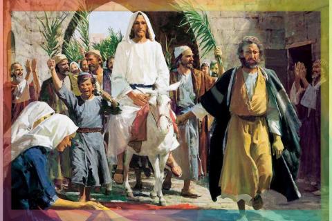 Jesus on a donkey
